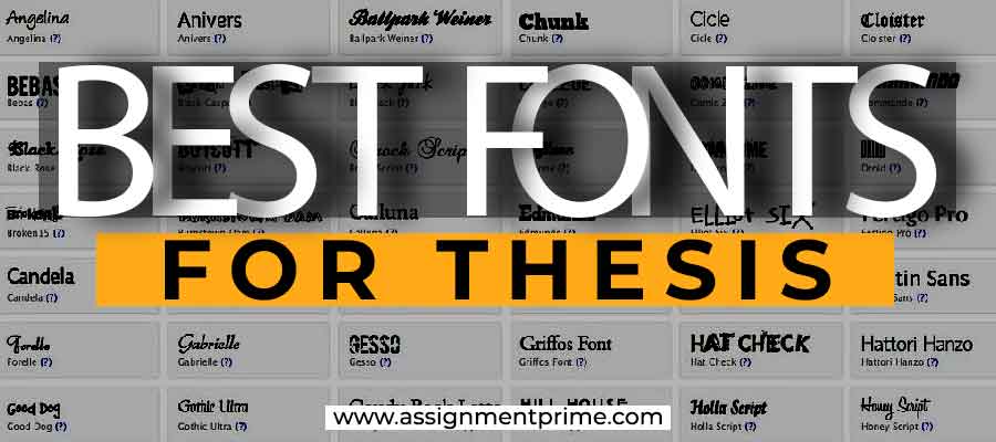 font size for thesis writing
